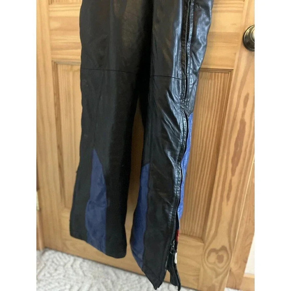 Vintage Northstar Snowmobile Overalls Leather Size M Racing Some Wear - Picture 9 of 10